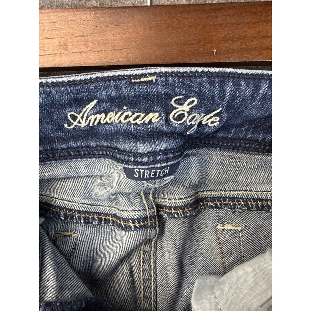 American Eagle Slim Boot Jeans Womens Size 2 Cowgirl Stretch Low Rise Country - Picture 3 of 13